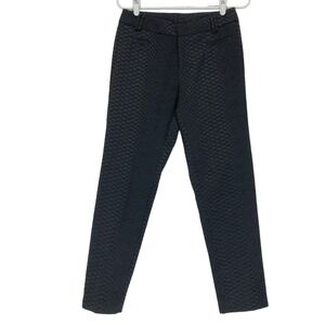 IMAN Women's Black Ankle Business Dress Pants Size 4 Mid Rise Skinny Snake Print